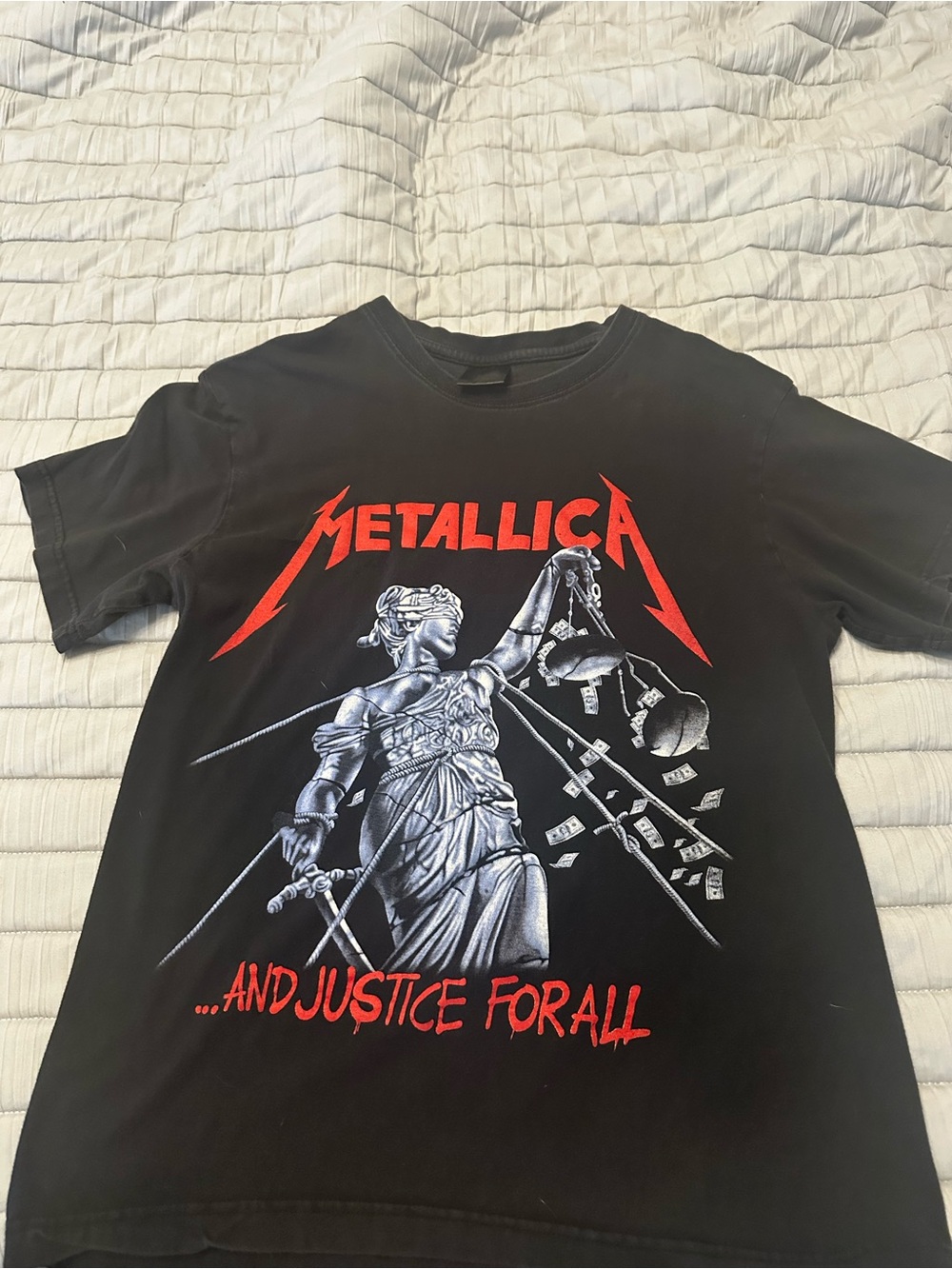 Metallica Black "...And Justice For All" Short Sleeve concert vintage tee
